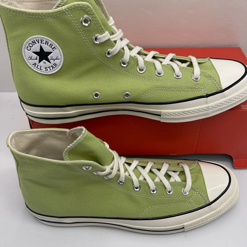 Converse Men’s A04585C CHUCK 70 HI VITALITY GREEN/EGRET/BLCK High Tops Sneakers